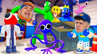 A HISTÓRIA SECRETA DO AZUL BABÃO ASSUTADOR NO MINECRAFT!! (Rainbow Friends)