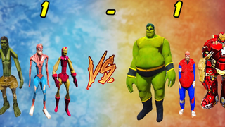 GTA 5 - Spiderman Hulk Ironman Ốm và Mập thi đua - Ai giành chiến thắng - GHTG