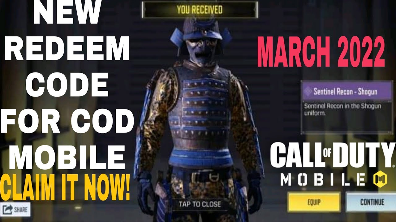 March 2022* Call Of Duty Mobile New Redeem Code