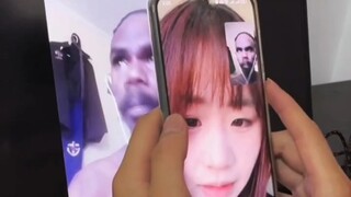 When I video call my girlfriend with black video