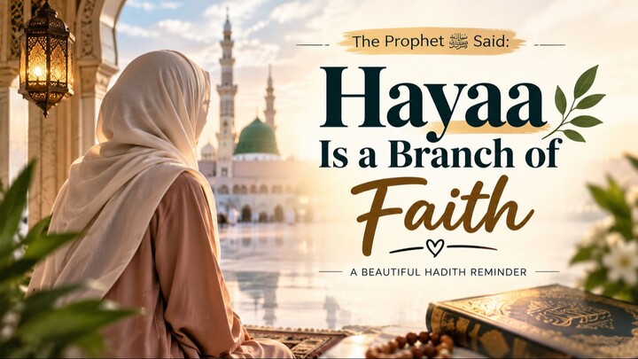 Hayaa Is a Branch of Faith 🤍| Beautiful Hadith Reminder