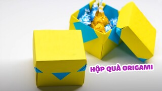 Hộp quà origami - Gấp hộp quà bằng giấy a4  -Gấp Hộp quà origami đơn giản - gấp hộp quà trong 5 phút