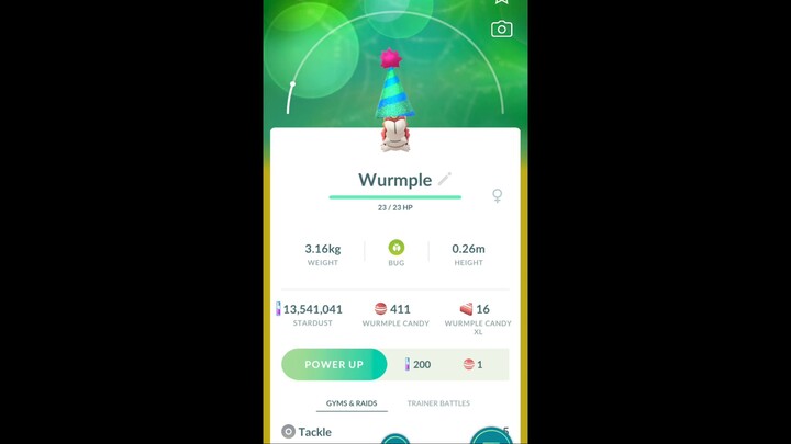 Pokémon GO-Party Hat Wurmple