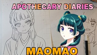 menggambar maomao, anime apothecary diaries