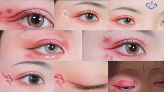 Trang điểm mắt, vẽ chu sa cổ trang Trung| Chinese ancient eyes makeup- Nhã Di Các.
