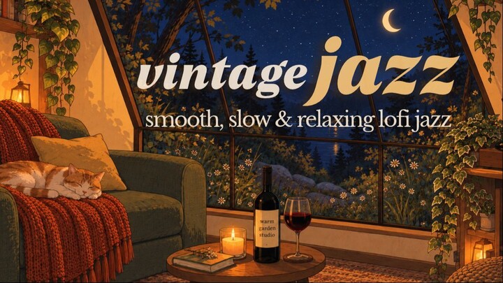 Vintage jazz 🍷- smooth, slow & relaxing lofi jazz | Warm Garden