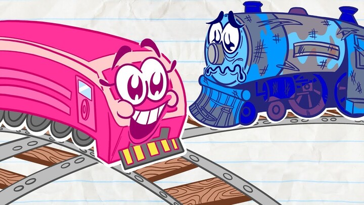 Pencilmate CONDUCTS A Train! | Animated Cartoons Characters | Animated Short Films