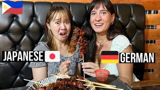 Foreigners trying FILIPINO Street Food at Nightmarket 🇵🇭 Isaw, Pig Ear, Chicken Feet…🤤