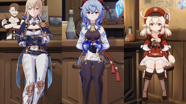 [ Genshin Impact ] Detailnya, ada empat set postur duduk, mana yang lebih kamu pilih?