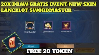 DRAW 20X GRATIS DI EVENT NEW SKIN LANCELOT SWORD MASTER!!! DAPET ITEM BAGUS BAGUS - MLBB