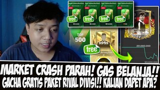 MARKET CRASH PARAH GAS BELANJA!! GACHA GRATIS PAKET RIVAL DIVISI TERBARU EVENT EURO 24 FC MOBILE