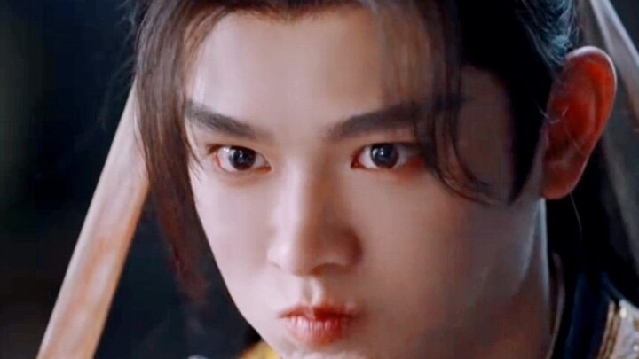 He’s not just playing cute—he really is, a pouty little black lotus, munching away.