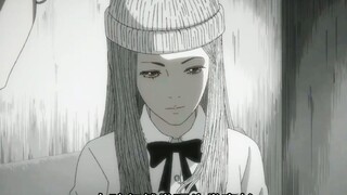 The girl's hair suddenly grew longer and gradually developed into a swirl!