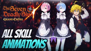 CONDENSED Rem, Ram, And Emilia Special Attacks and Ultimate | Seven Deadly Sins Grand Cross Re Zero