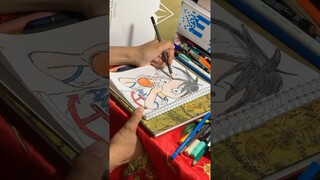 ASMR Coloring Lil Luffy from One Piece.