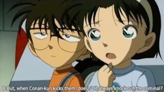 Ayumi knows that Conan kicks is too powerful