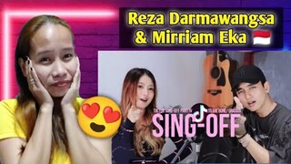REZA DARMAWANGSA VS MIRRIAM EKA - SING-OFF TIKTOK SONGS PART IV | REACTION!🇮🇩