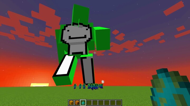 What HAPPENS if you SPAWN the TALLEST DREAM GOLEM in Minecraft ? SUPER DREAM GOLEM !