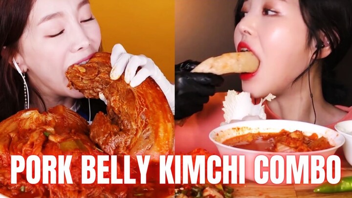 Best Satisfying ASMR Pork Belly Kimchi | Mukbang Highlights | Mukbang Compilation Eating Sound