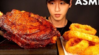 ASMR COWBOY STEAK & ONION RINGS MUKBANG (No Talking) COOKING & EATING