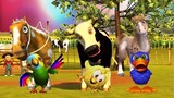 The Cow, The Parrot, The Chick, The Duckling And The Two Horses Enjoy Dancing At The Farm