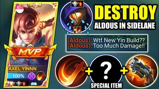 YIN VS TOP GLOBAL ALDOUS (500Stacks) | BEST BUILD TO COUNTER ALDOUS IN EXP/SIDELANE | MOBILE LEGENDS