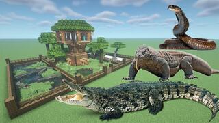 How To Make an Anaconda, Crocodile, and Komodo Farm in Minecraft PE