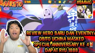 REVIEW NINJA BARU SS OBITO MASK DAN EVENTNYA SPECIAL ANIV KE 4 NARUTO ONLINE MOBILE DAPAT KUPON 1888
