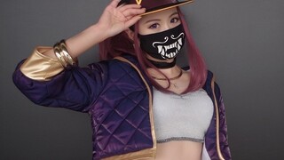 [Gagak] Bintang pop LOL K/DA Akali cos mungkin yang terbaru melompat di seluruh stasiun