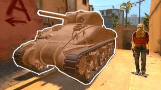 【CSGO】T who couldn't get into the point started to use tank
