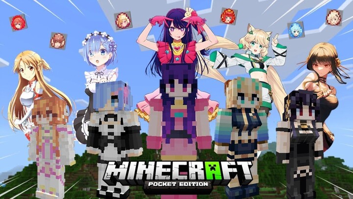 รีวิวแอดออน "ตัวละครสาวไวฟุสุดน่ารัก" ใน Minecraft มือถือ? (Waifu) | Minecraft รีวิว Addon