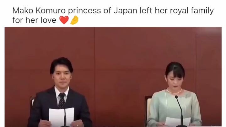 Japan princess chooses her love one than her family❤️