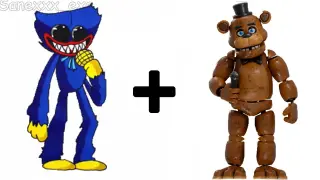 Huggy Wuggy + Five Nights at Freddy's = ??? Poppy Playtime Animation(reaction) #9