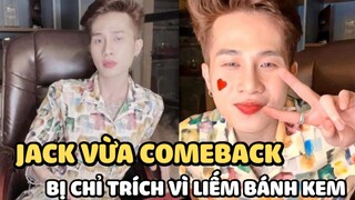 Jack vừa comeback đã bị chỉ trích vì khoảnh khắc thè lưỡi liếm bánh kem phản cảm