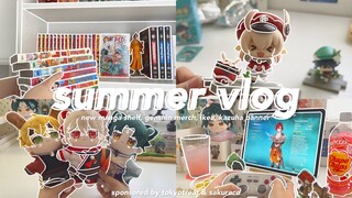 🧸 new manga shelf tour, genshin merch, kazuha banner, ikea ft. tokyotreat & sakuraco | summer vlog