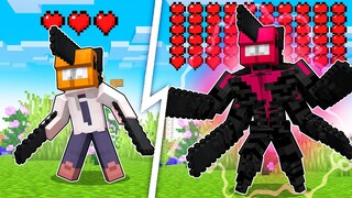 A CADA CORAÇÃO de VIDA O CHAINSAW MAN FICA MAIS FORTE no MINECRAFT