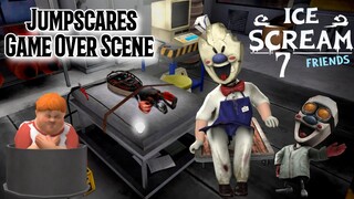 Ice Scream 7 Jumpscares And Game Over Scene