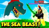 I Battled THE SEA BEAST And Reached LEVEL 1500 In Blox Fruits!!
