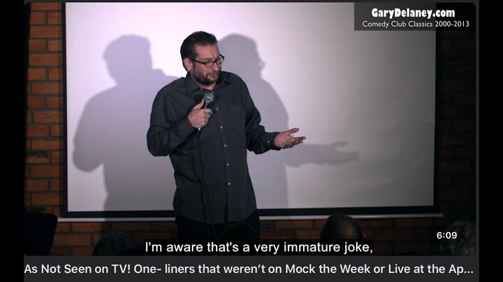 As Not Seen on TV: Gary Delaney one-liners that weren't ever on Mock the Week or Live at the Apollo.