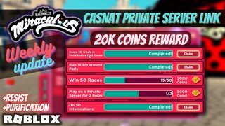 Roblox Miraculous Quest of Ladybug & Cat Noir Weekly Update 20000 Coins Reward