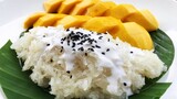 วิธีทำข้าวเหนียวมะม่วง ข้าวเหนียวมูน / How to Cook Sweet Sticky Rice with Mango / ครัวแม่โบ