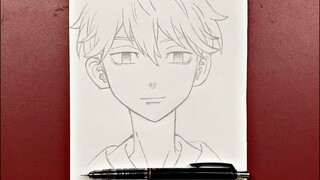 Anime drawing | how to draw kid Mikey from Tokyo revengers step-by-step