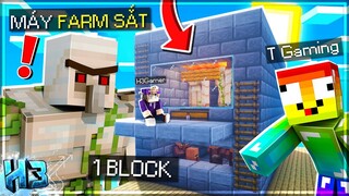 H3 Cùng T Gaming Xây Dựng Máy FARM SẮT VÔ HẠN *Thử Thách SINH TỒN TRÊN 1 BLOCK | tập 11 - OneBlock