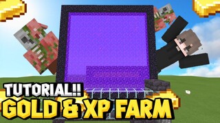 Easy 1.16 Gold FarmTutorial Minecraft Bedrock (Mcpe)