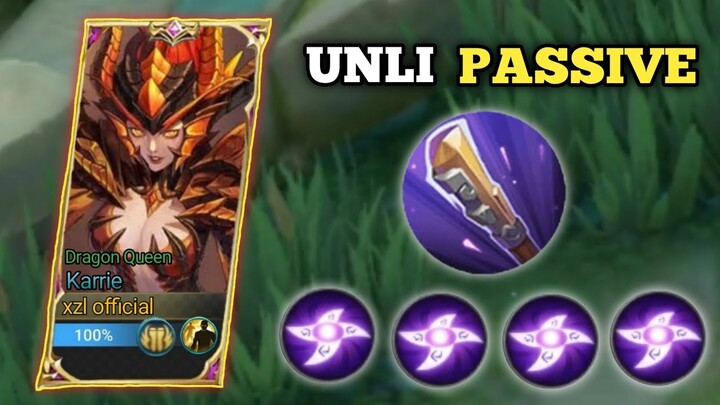 KARRIE UNLI PASSIVE BUILD ( SOLO RANKED GAME)🔥 KARRIE BEST BUILD 2023 | MLBB