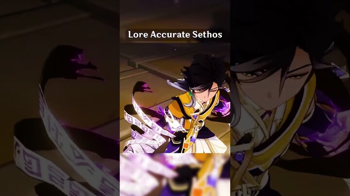 Genshin Impact Normal Sethos Vs Lore Accurate Sethos #clorinde