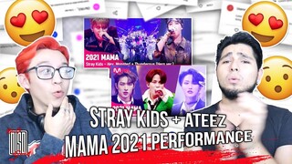 [2021 MAMA] ATEEZ & Stray Kids | FULL PERFORMANCES | NSD REACTION