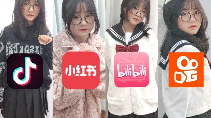 High school students on different platforms