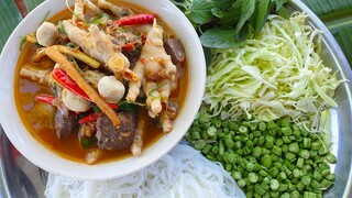 ขนมจีนน้ำยาป่าปลาช่อนตีนไก่ แซ่บนัวโดนใจ ทำกินได้ ทำขายรวย