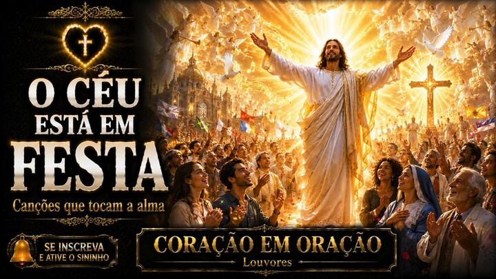 O CÉU ESTÁ EM FESTA | Louvor Católico de Alegria e Ressurreição | Coração em Oração
